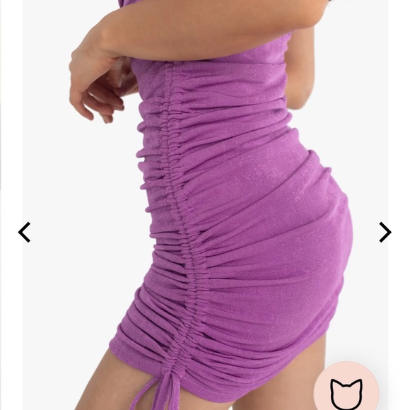 KITTENISH LILY SIDE TIE MINI DRESS SMALL - Picture 3 of 4